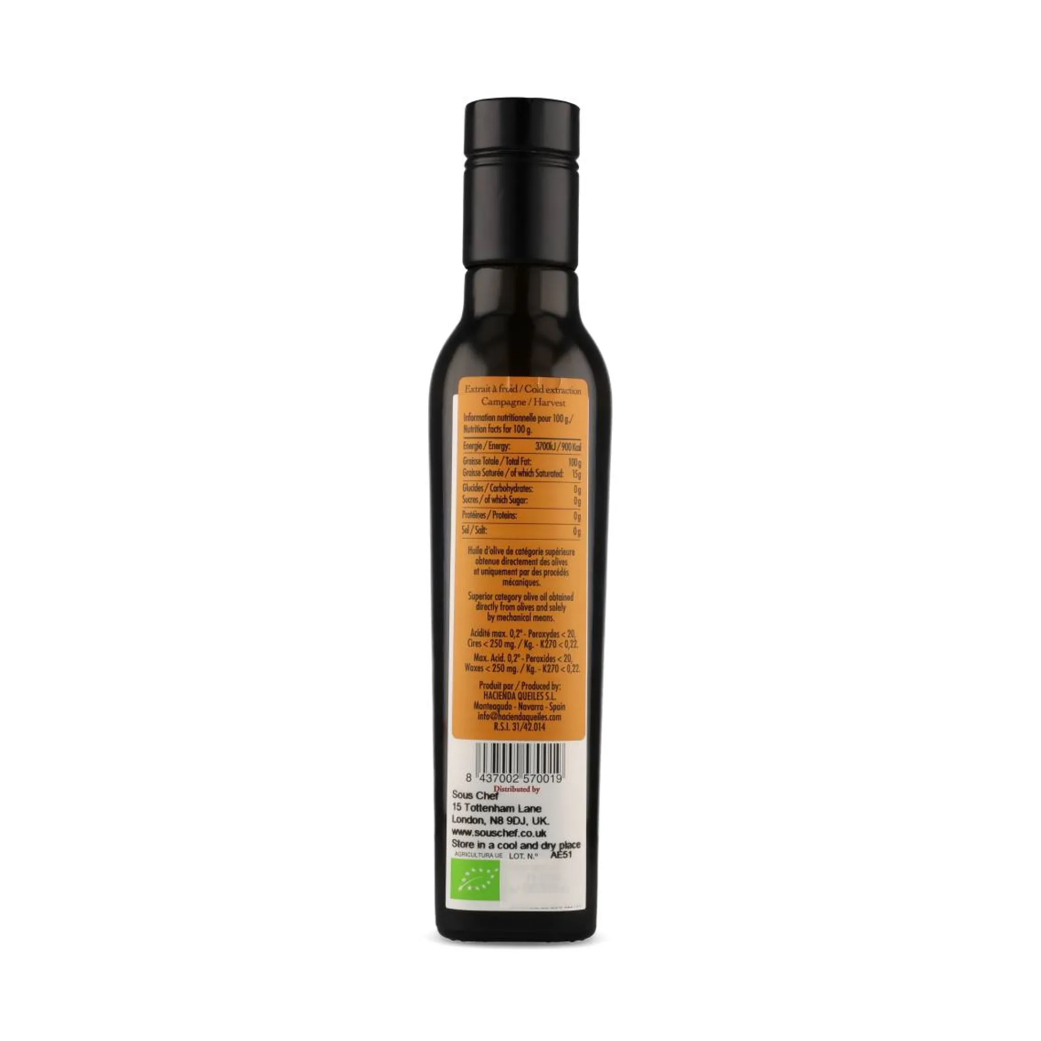 ABBAE de Queiles Organic Arbequina Extra Virgin Olive Oil Ingredients Brands|Spanish Ingredients