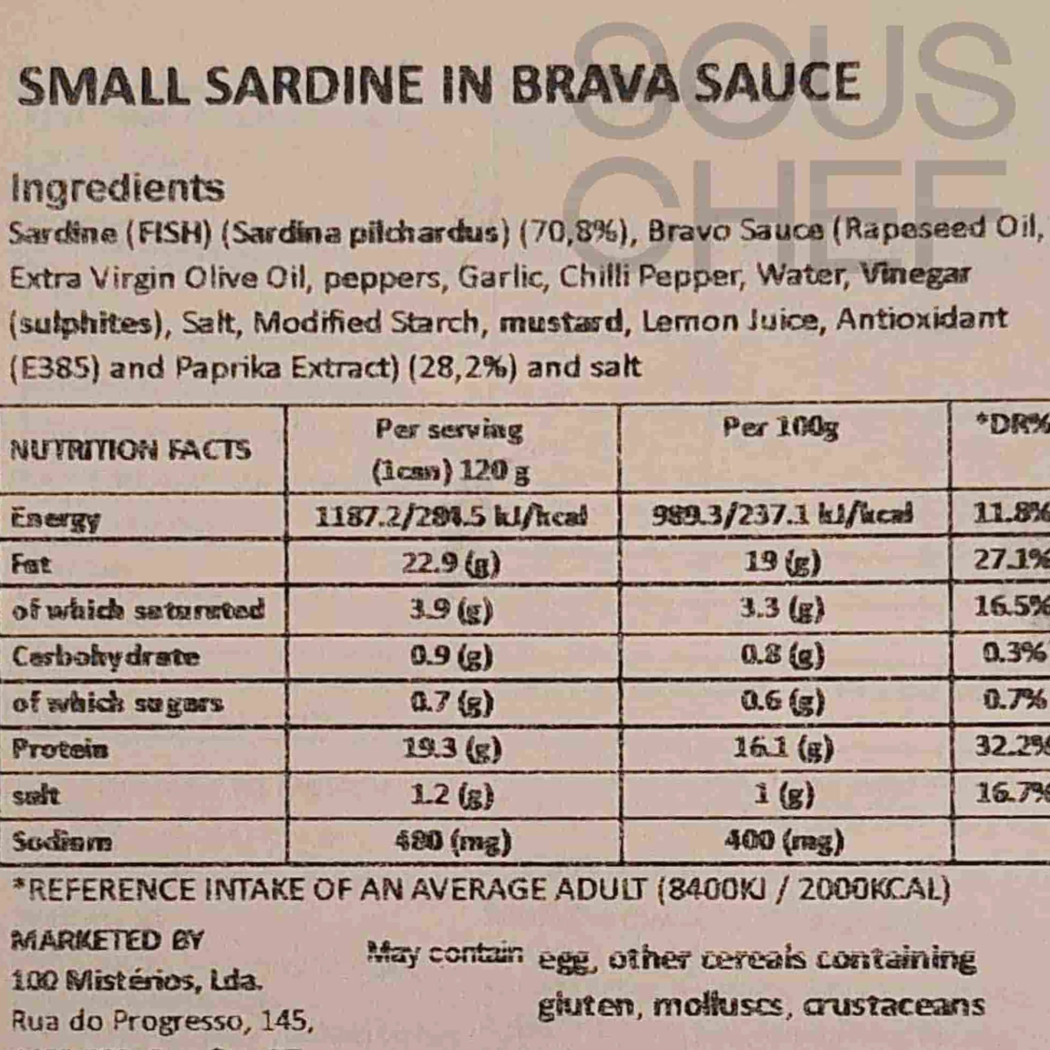 Discount Small Sardines in Brava Sauce, 125g Tinned Fish & Seafood|Ingredients Brands