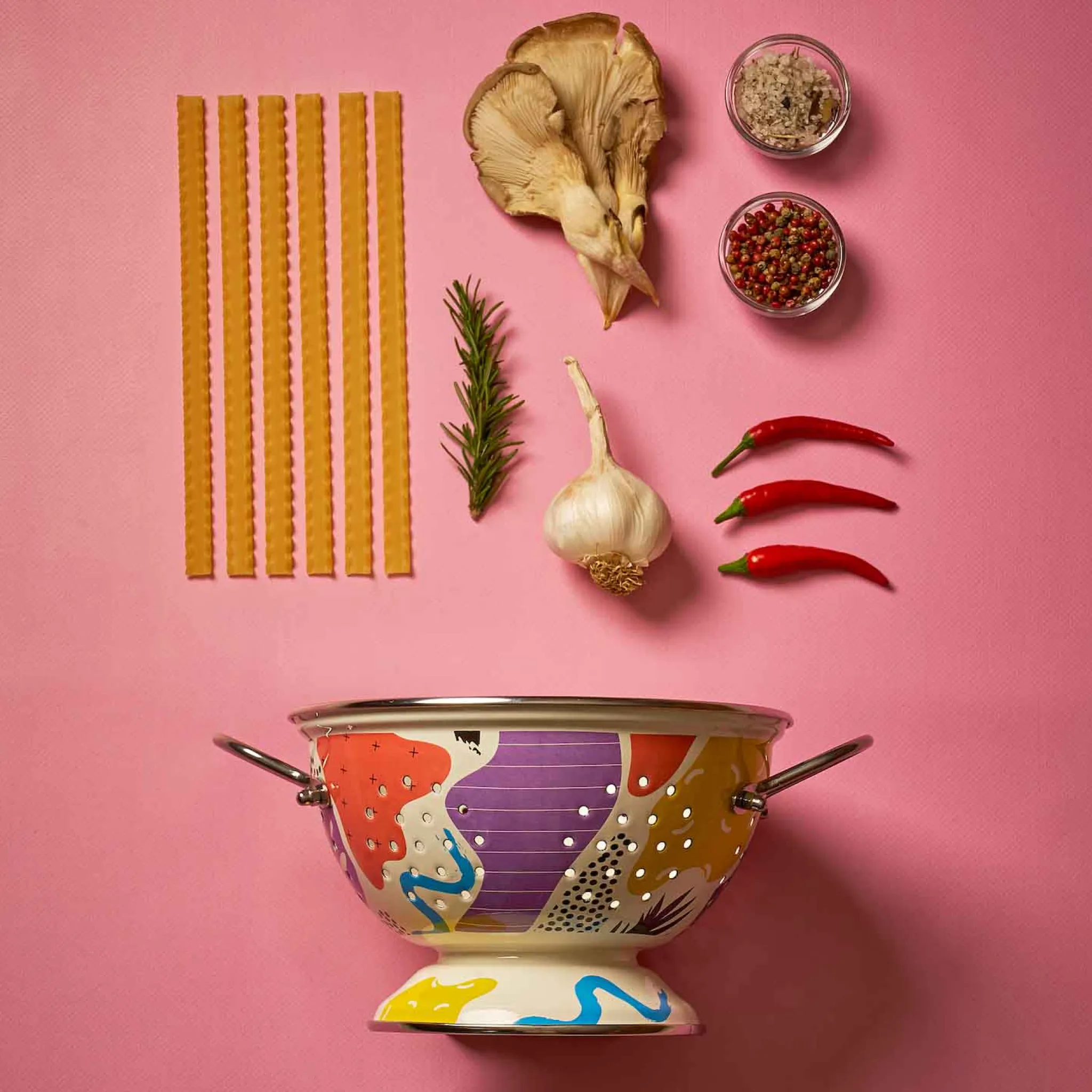 Hot Abstract Enamel Colander, 22cm Kitchen Tools & Utensils