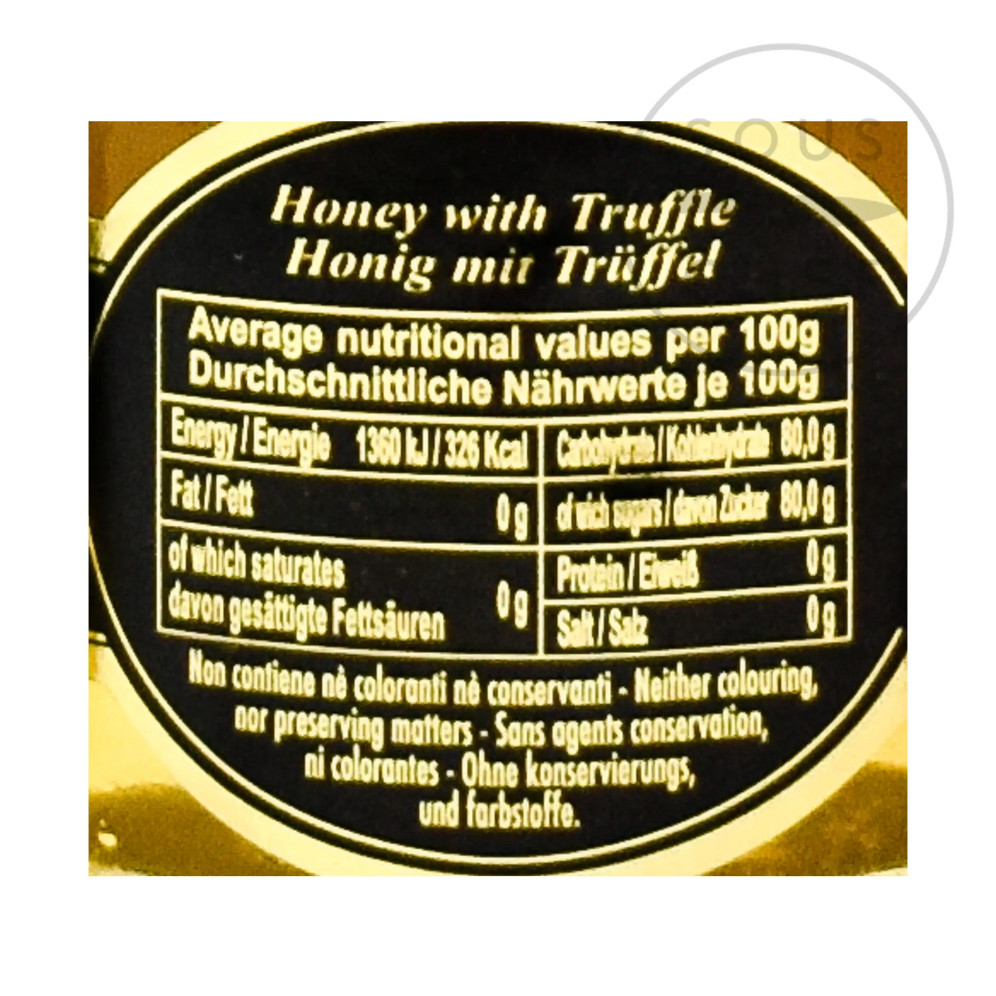 Hot Acacia Truffle Honey, 120g Italian Ingredients|Vegetables