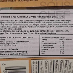 Hot Toasted Coconut Dressing, 300ml Ingredients Brands|Oil, Vinegar & Dressings