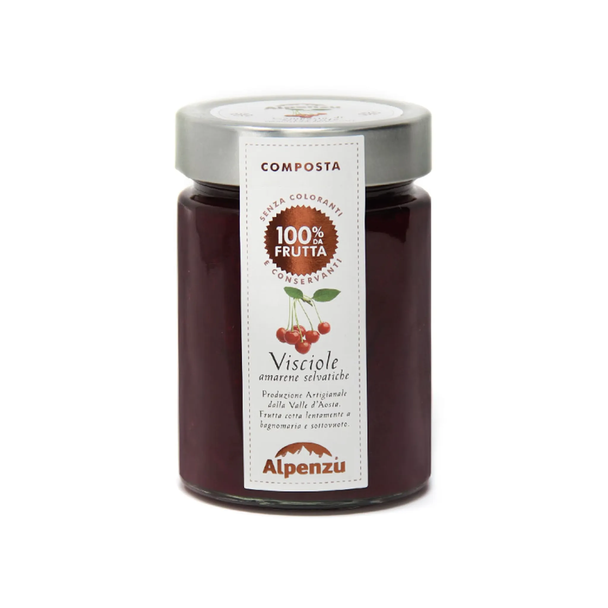 Hot Sour Cherry Preserve 100% Fruit Jam, 350g Ingredients Brands|Italian Ingredients