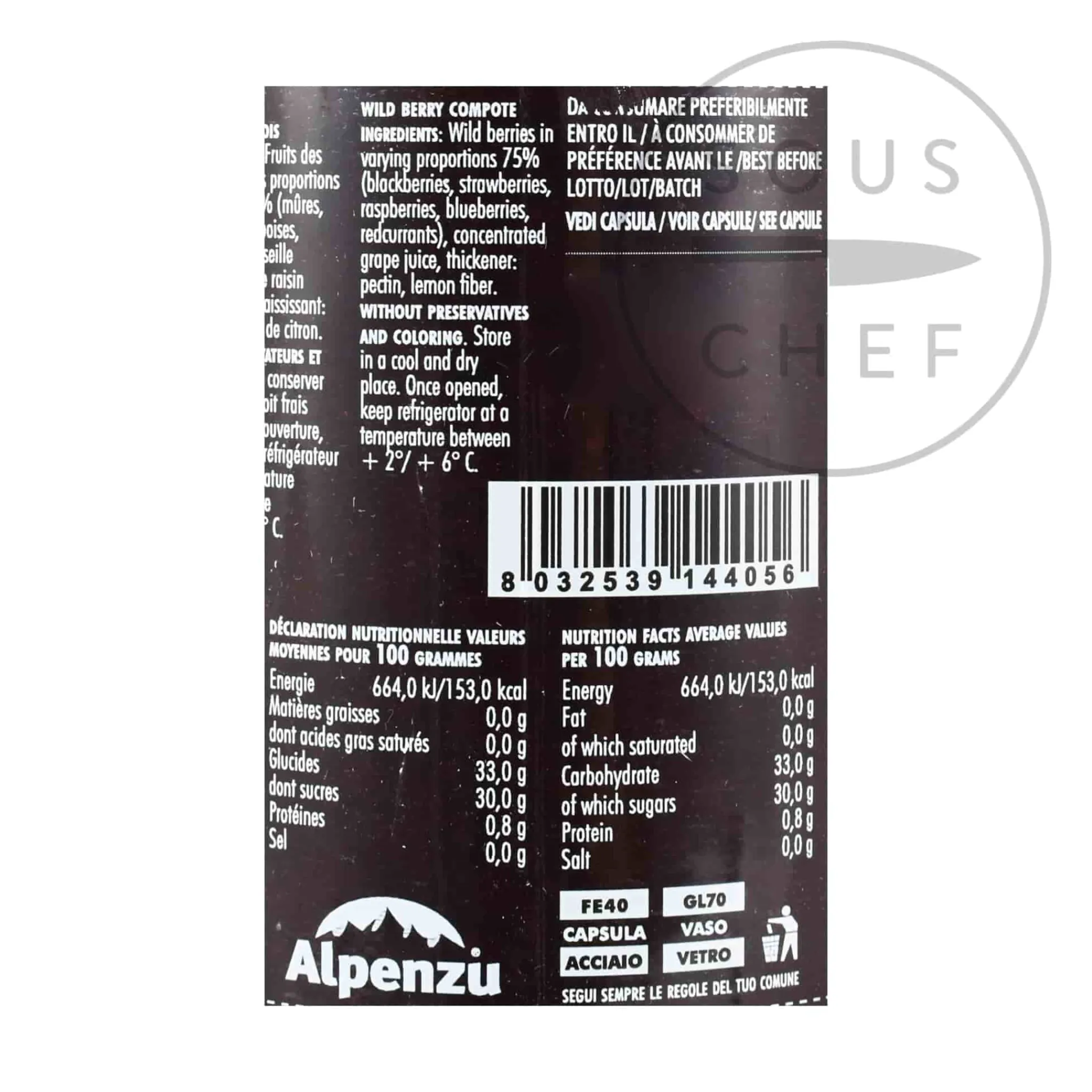 Online Wild Berry Preserve 100% Fruit Jam, 350g Ingredients Brands|Italian Ingredients