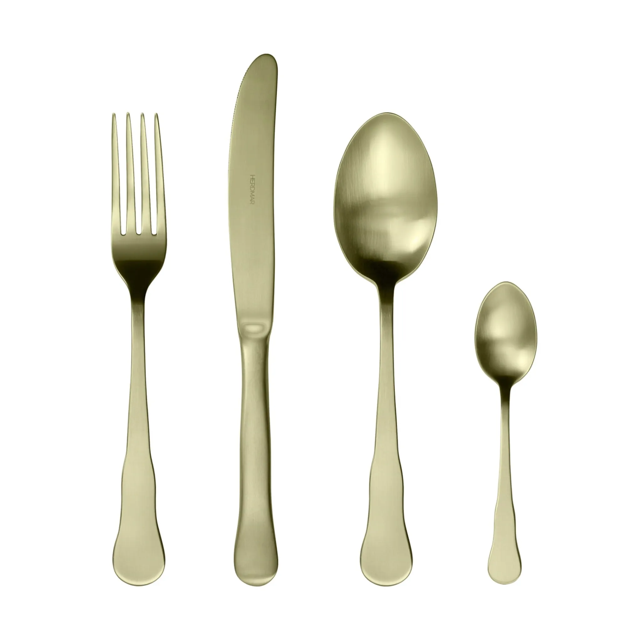 Outlet Ambar Brushed Champagne Gold 4 Piece Place Setting Cutlery Set Cutlery|Tableware Brands