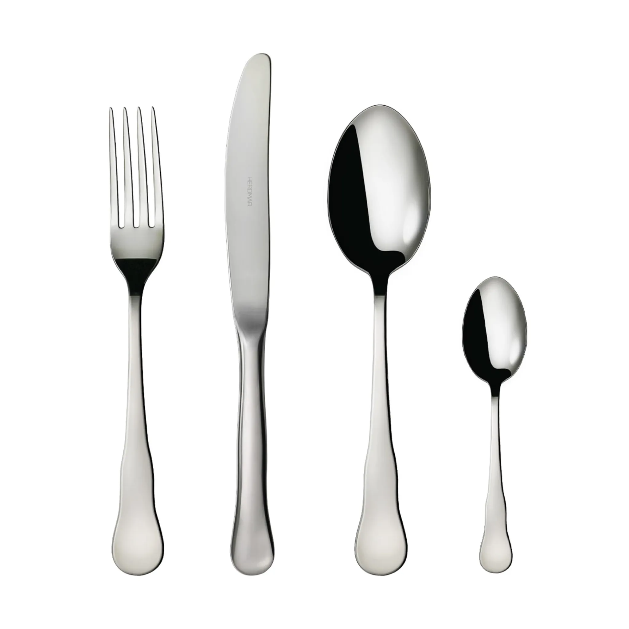 Hot Ambar Polished Stainless Steel 4 Piece Place Setting Cutlery Set Cutlery|Tableware Brands