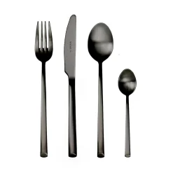 Outlet Arco Matte Black 4 Piece Place Setting Cutlery Set Cutlery|Tableware Brands
