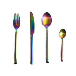 Best Arco Matte Multicolour 4 Piece Place Setting Cutlery Set Cutlery|Tableware Brands