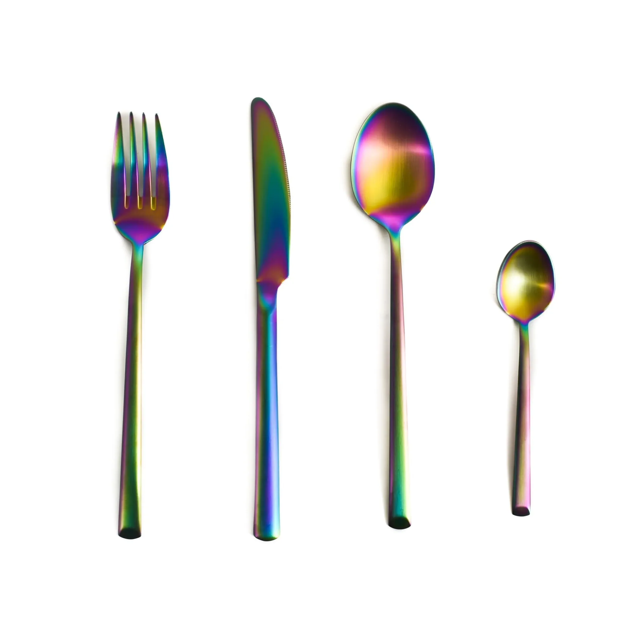 Best Arco Matte Multicolour 4 Piece Place Setting Cutlery Set Cutlery|Tableware Brands
