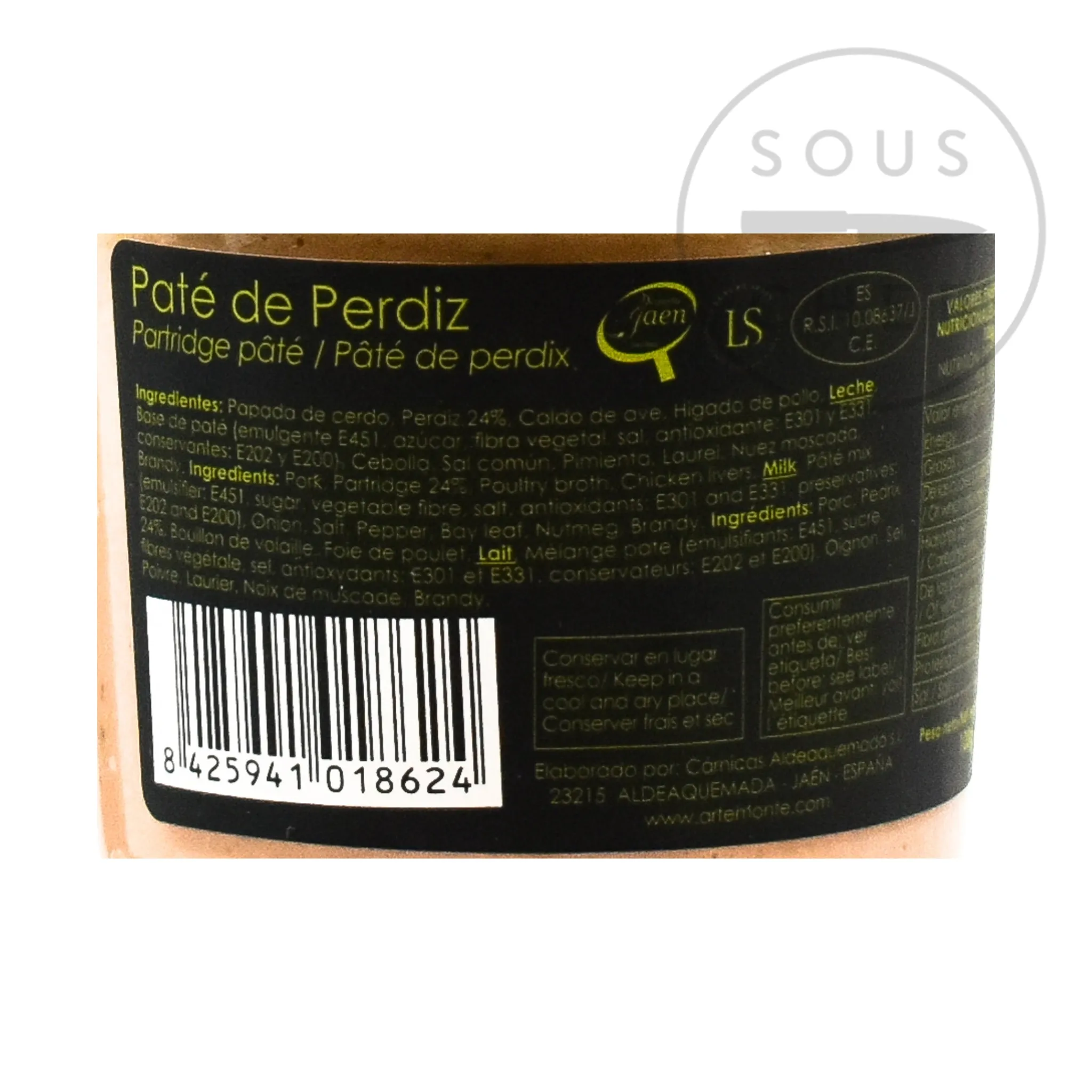 Best Partridge Pate, 100g Spanish Ingredients|Snacks