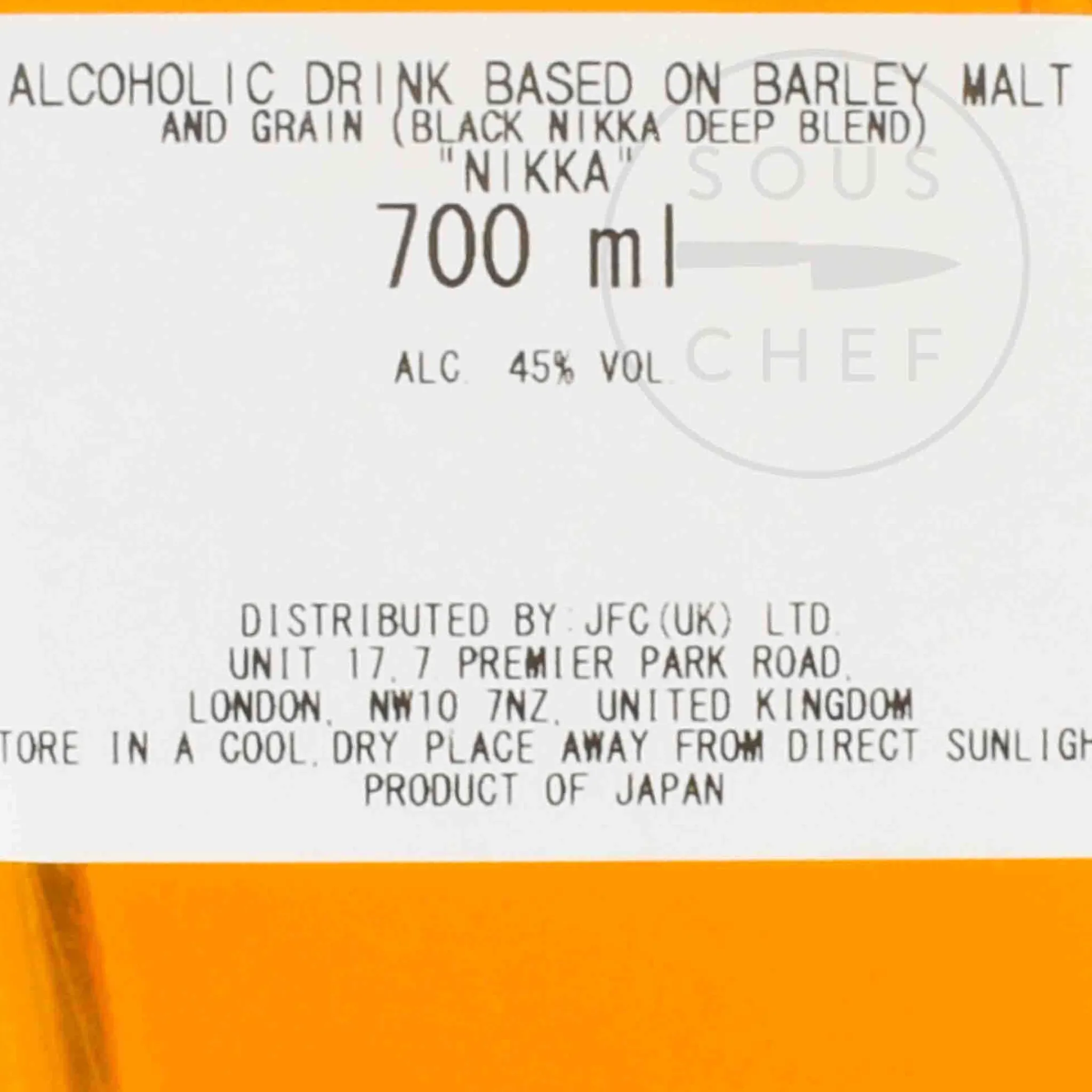 Best Asahi Black Whisky Deep Blend, 45%, 700ml Ingredients Brands|Japanese Ingredients