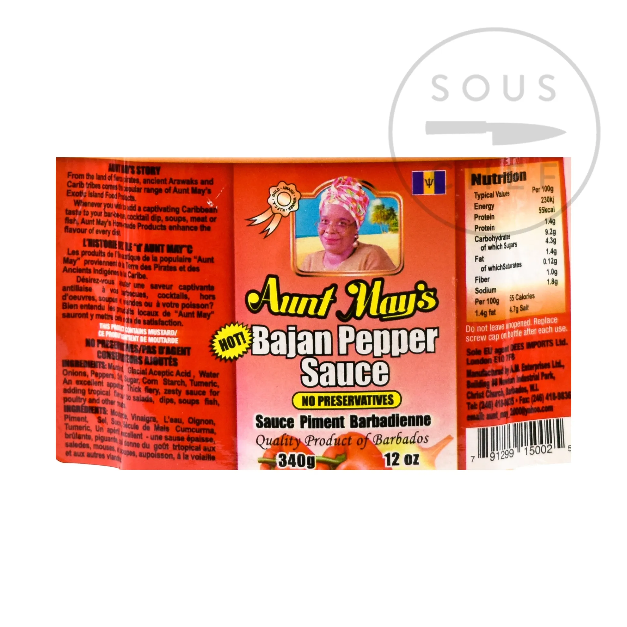 Sale 's Bajan Pepper Sauce, 340g Ingredients Brands|Caribbean Ingredients