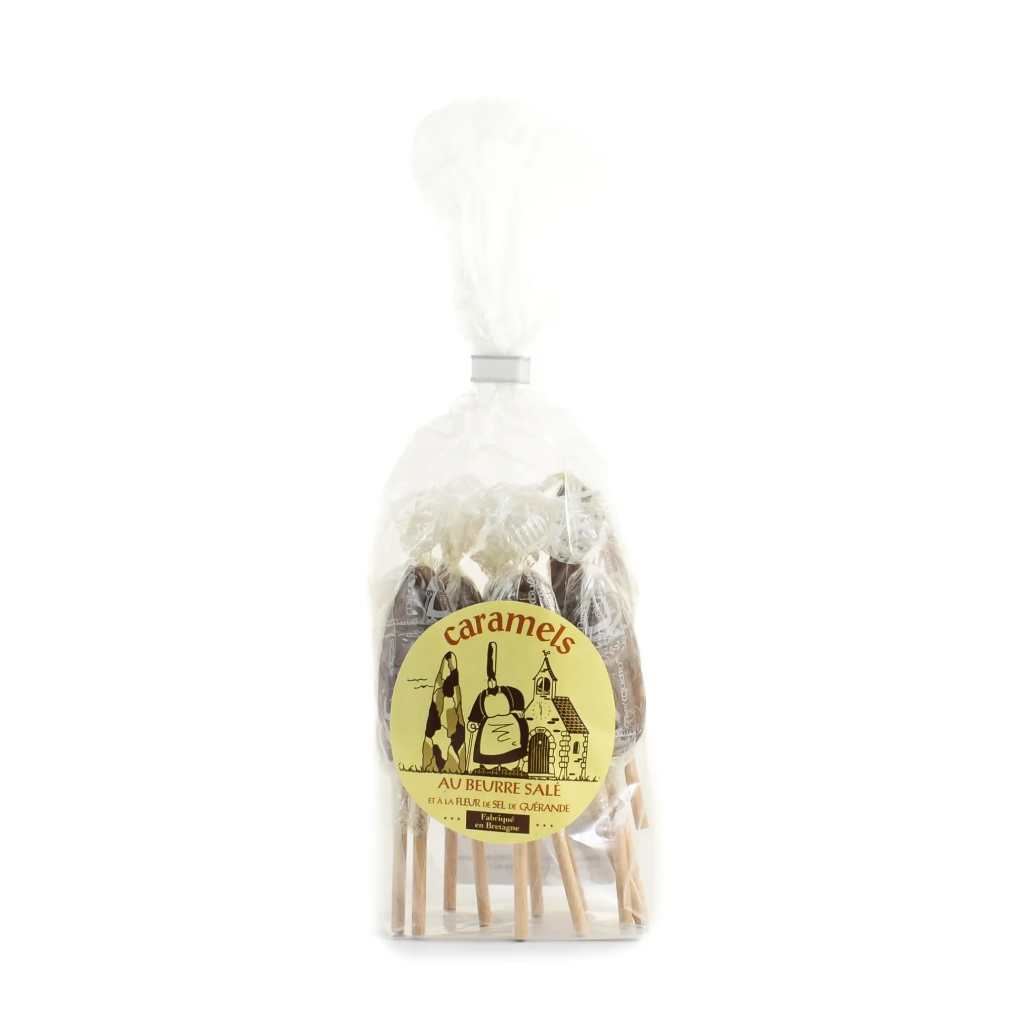 New Bag of 12 French Salted Butter Caramel Lollipops, 176g Ingredients Brands|French Ingredients