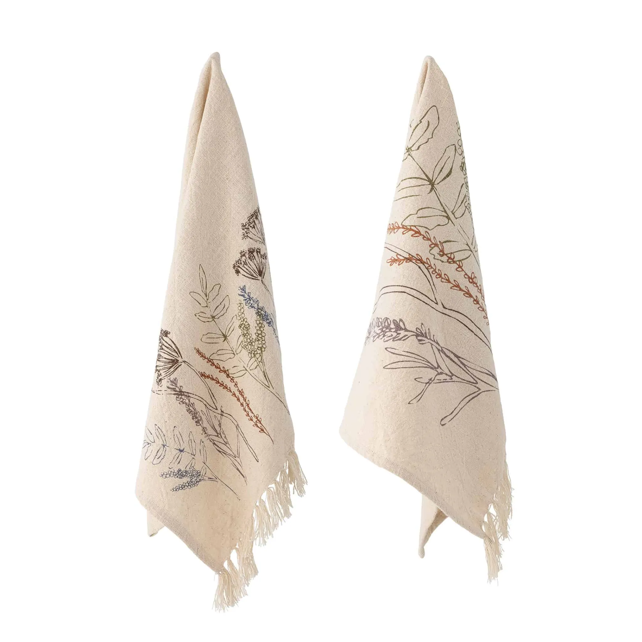 Clearance Bea Floral Cotton Tea Towel Kitchen Textiles & Clothing