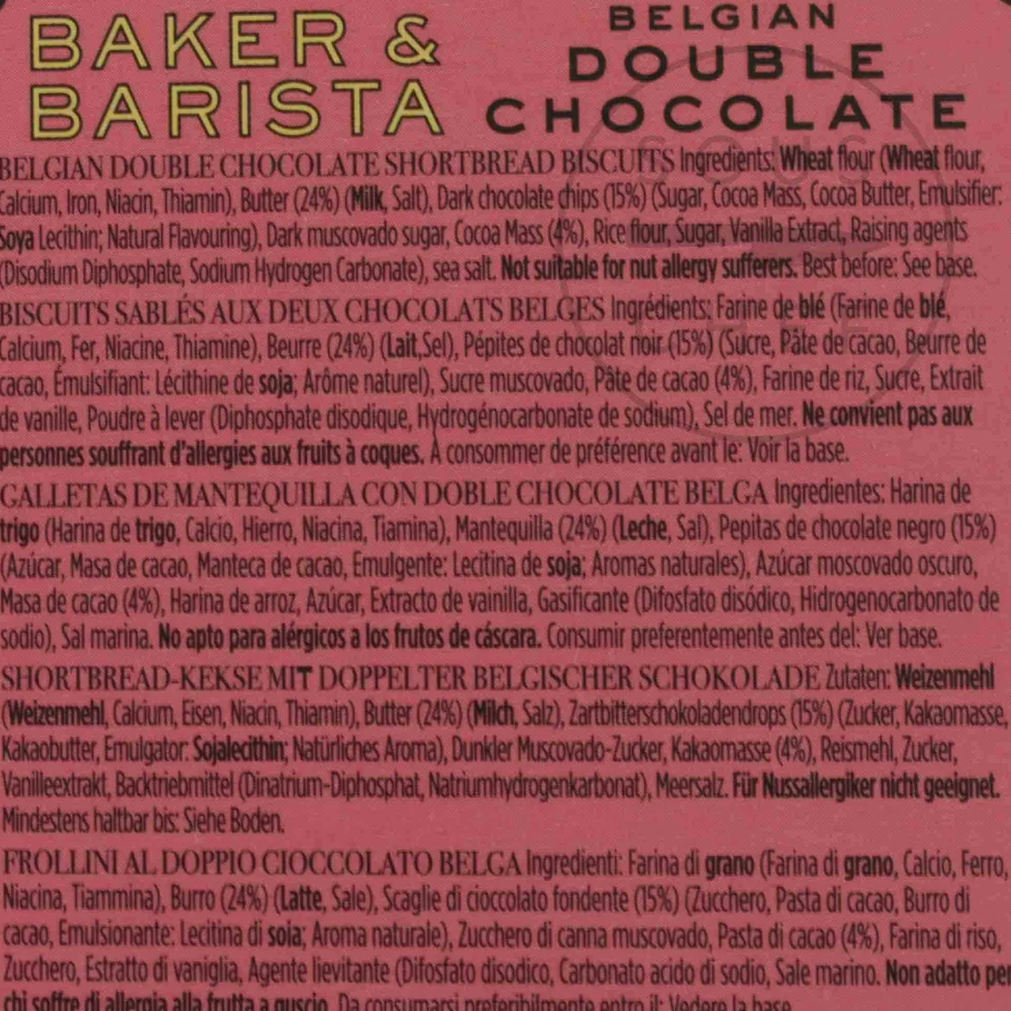Belgian Double Chocolate Biscuits, 120g Ingredients Brands|Cakes & Bakery