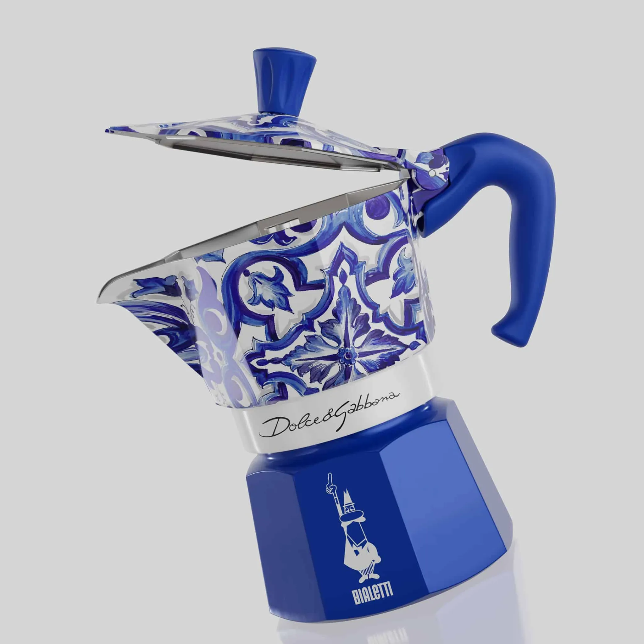 Discount x Dolce & Gabbana Blue Moka Express Coffee Maker Italian Ingredients|Tableware Brands