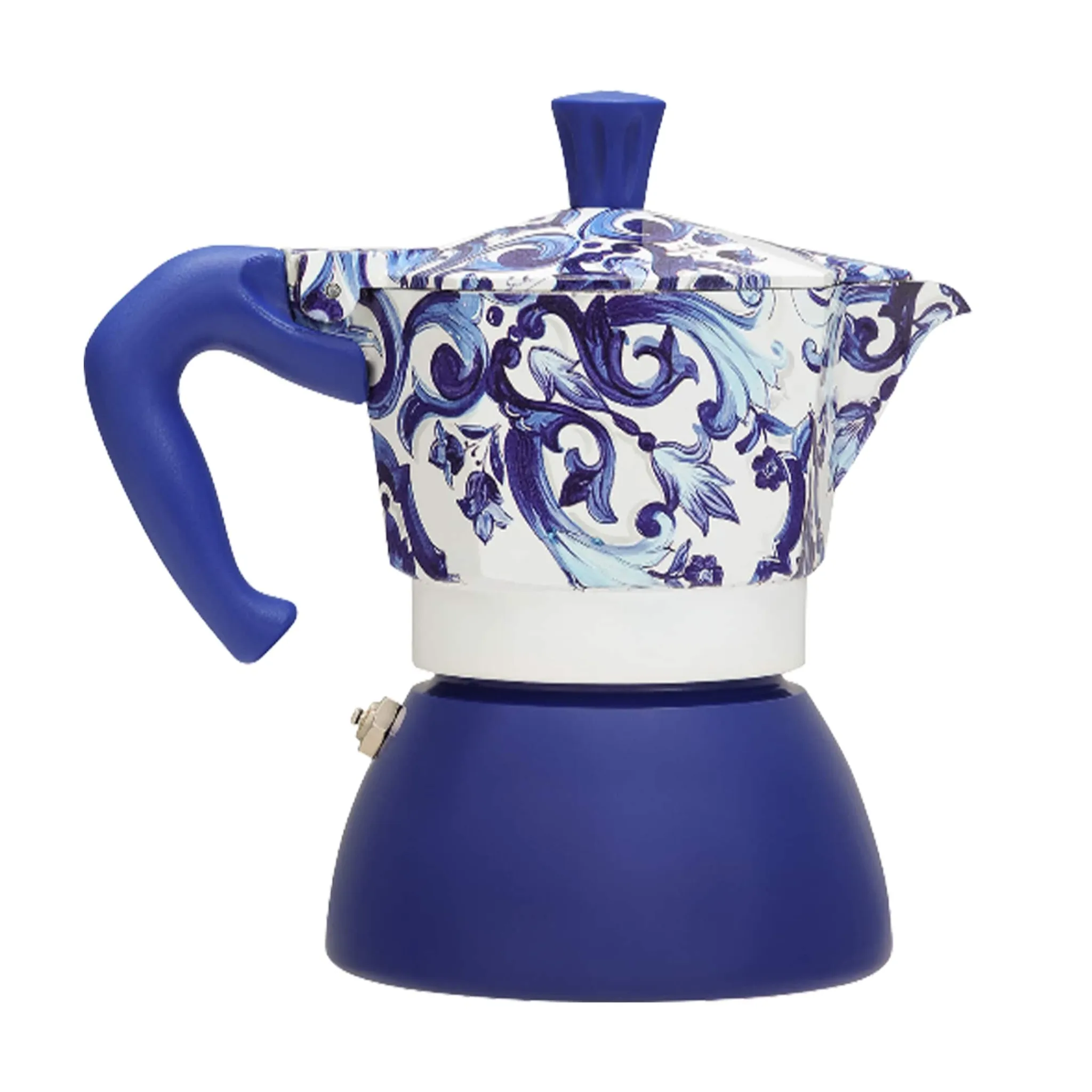 New x Dolce & Gabbana Blue Moka Induction Coffee Maker, 4 Cup Italian Ingredients|Tableware Brands
