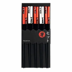 Black Cat Chopsticks Set, 5 Pairs Tableware Brands