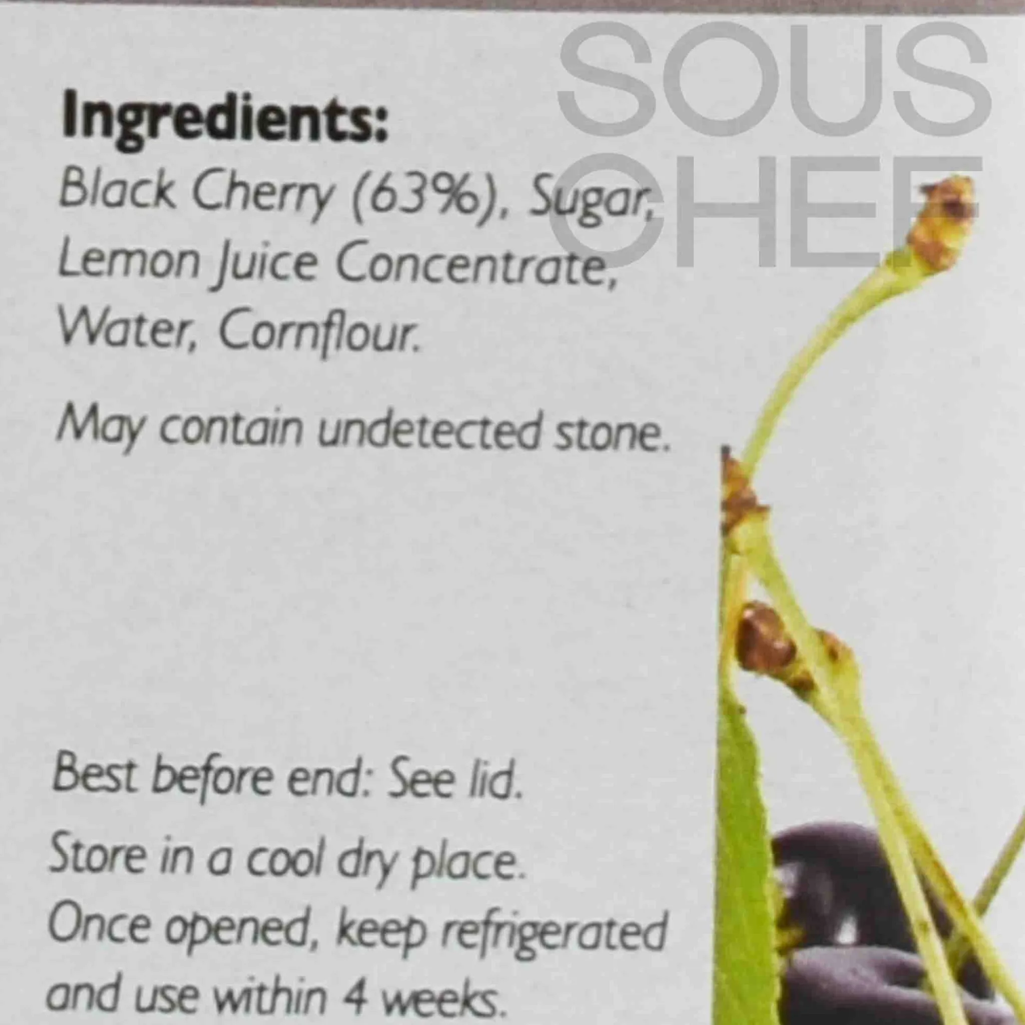 Sale Black Cherry Compote, 1.2kg Ingredients Brands|Jam, Honey & Spreads
