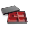 Black & Red Bento Box, 5 Compartments Tableware Brands|Japanese Ingredients