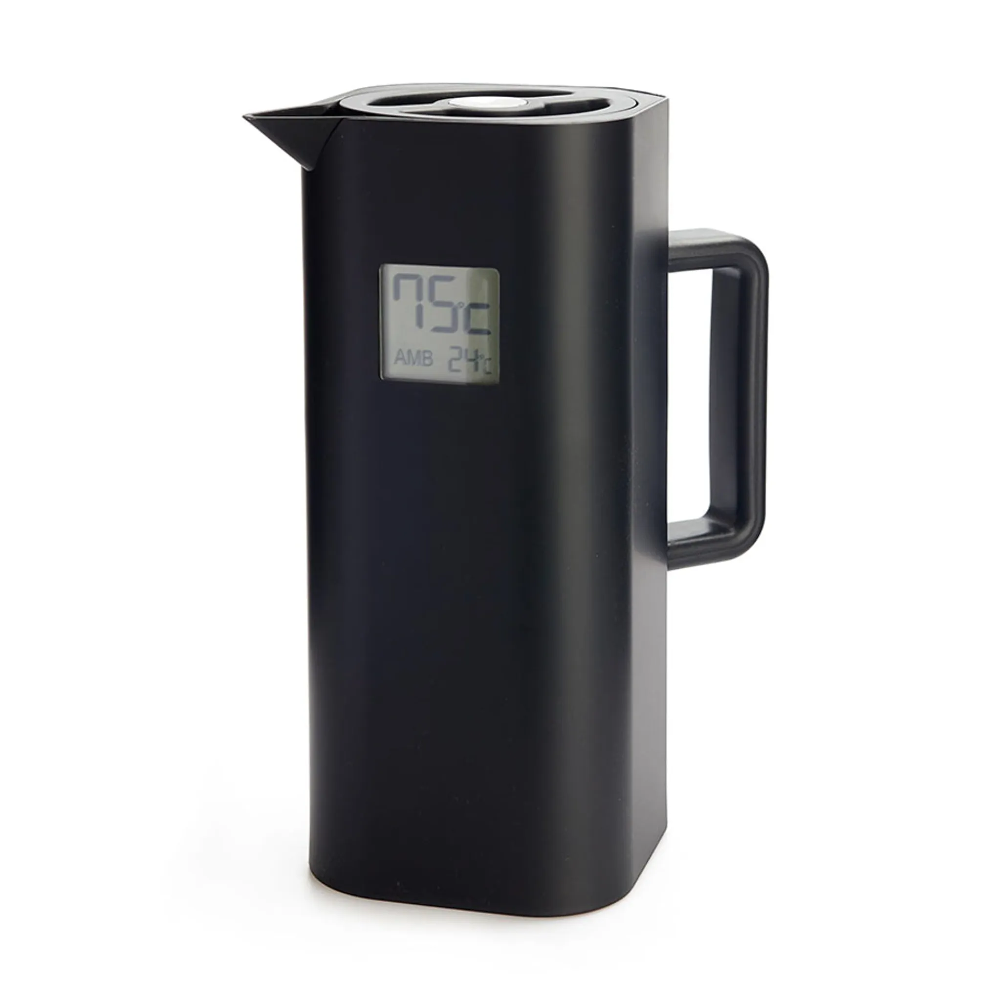 New Black Thermos with Thermometer, 1 Litre Tableware Brands
