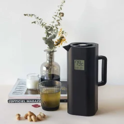 New Black Thermos with Thermometer, 1 Litre Tableware Brands
