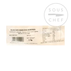 Clearance Blanched, Skinless Marcona Almonds, 1kg Ingredients Brands|Spanish Ingredients