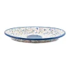 Outlet Blue Dot Enamel Oval Serving Tray, 31cm Tableware Brands