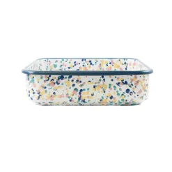 Hot Blue Dot Enamel Square Roasting & Serving Dish, 21cm Baking Supplies & Equipment