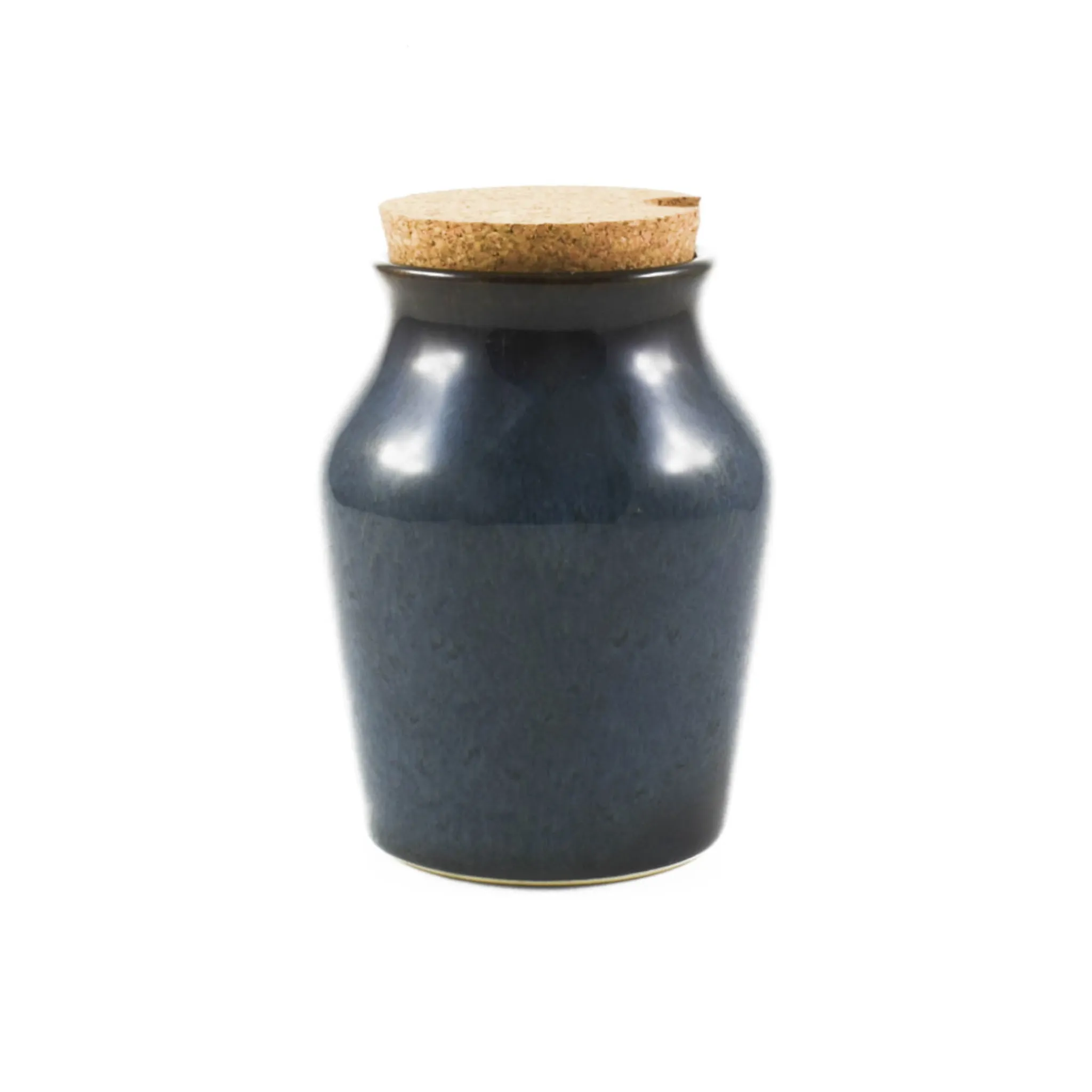 Sale Blue Glaze Salt Pot with Cork Lid Tableware Brands