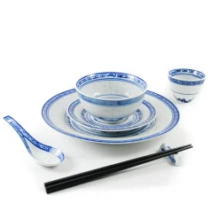 Online Blue Rice Pattern Dinner Plate, 26cm Tableware Brands|Chinese Ingredients