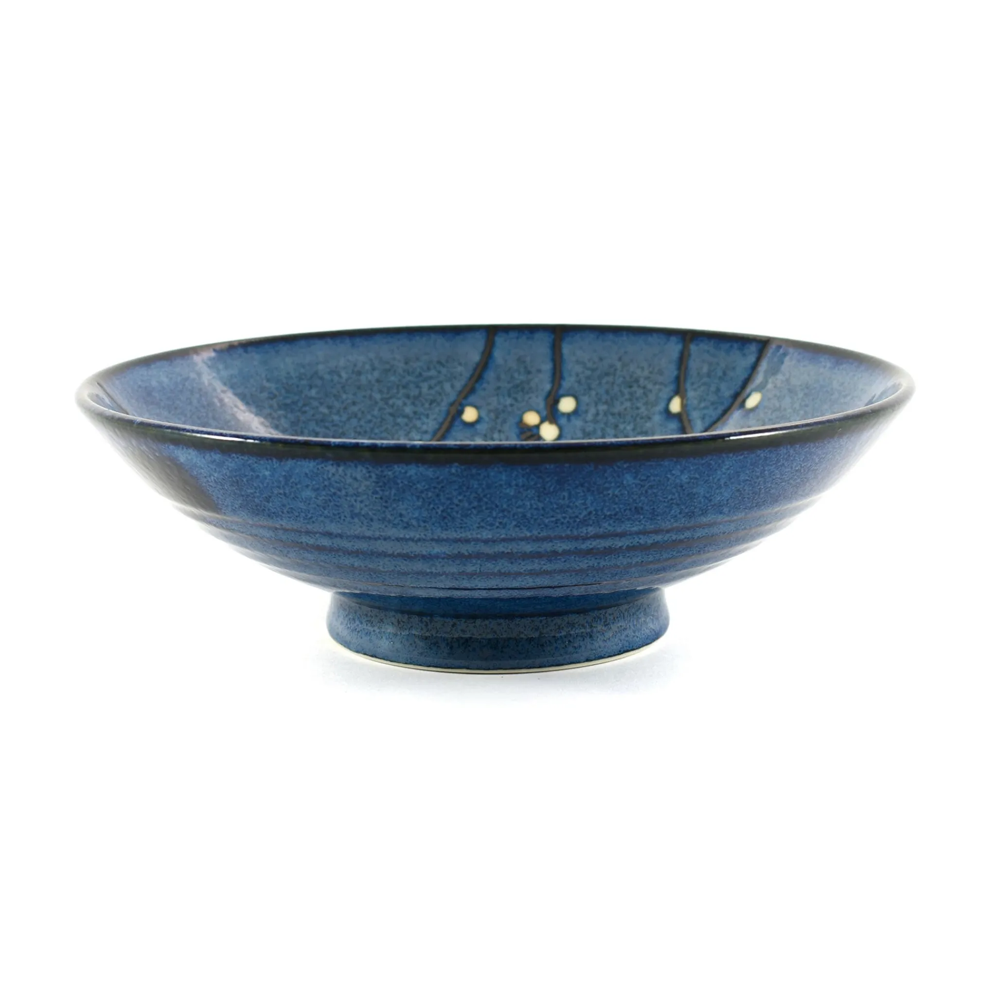 Online Blue Sakura Shallow Bowl, 24.5cm Japanese Ingredients|Japanese Tableware