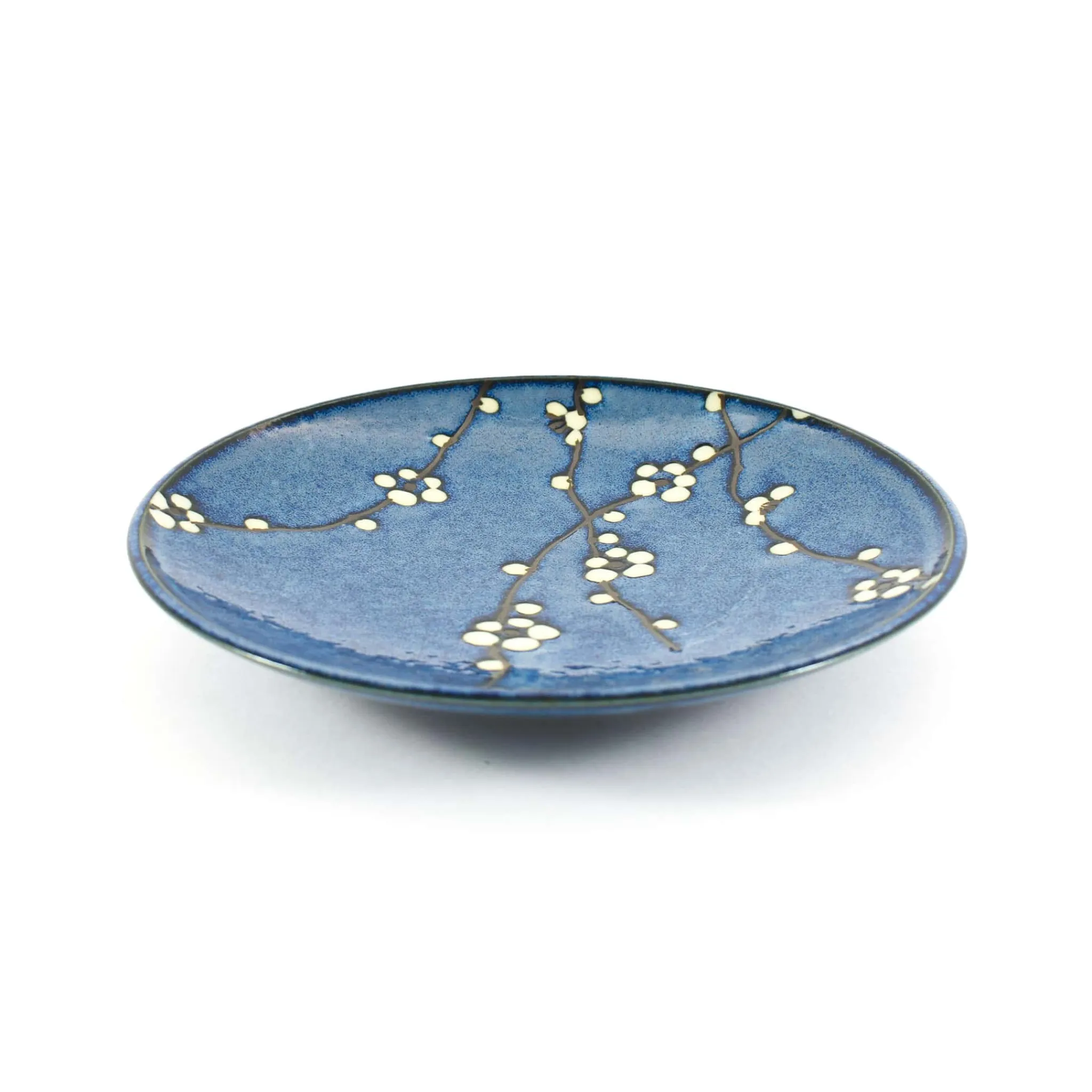 Best Blue Sakura Side Plate, 22.5cm Japanese Ingredients|Plates