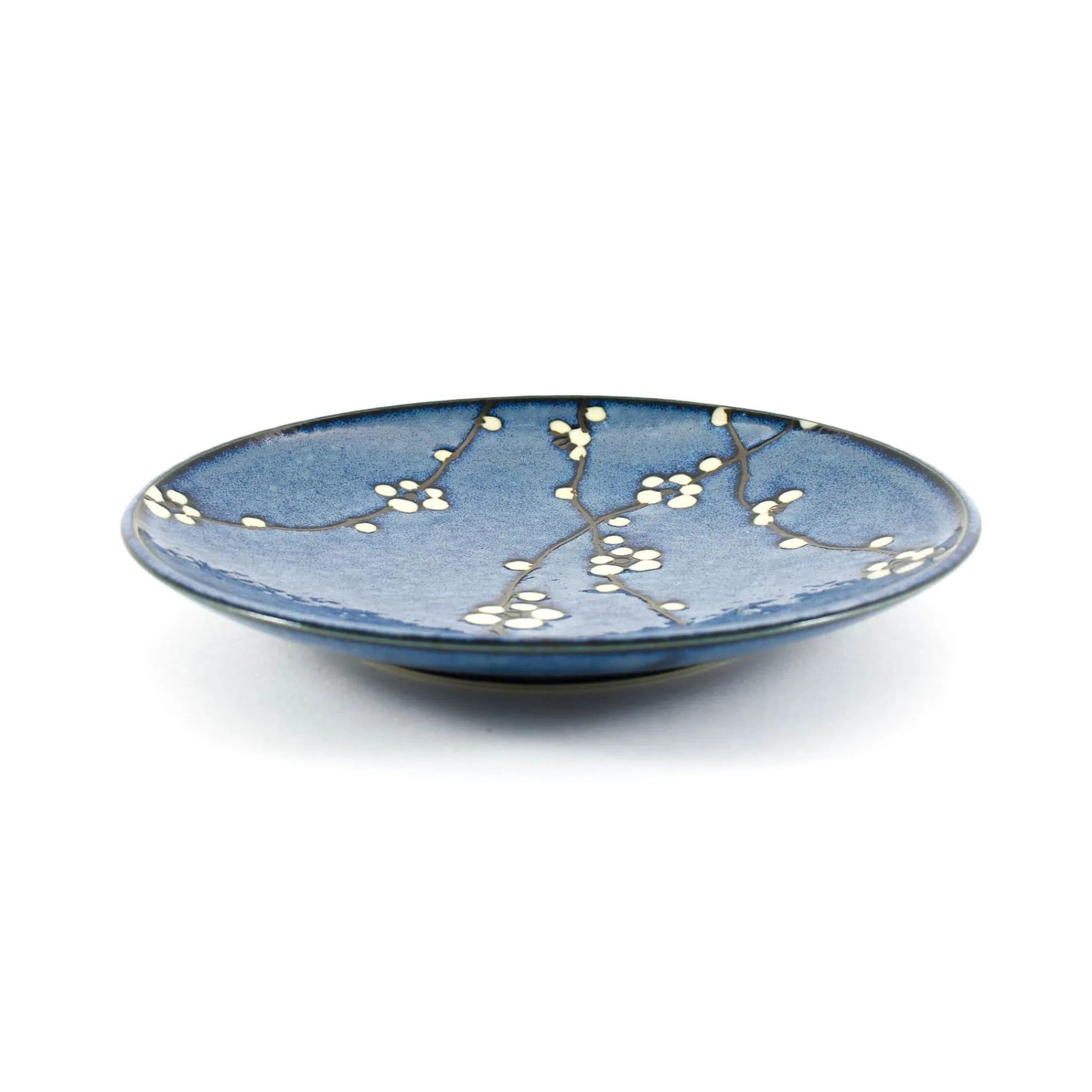 Best Blue Sakura Side Plate, 22.5cm Japanese Ingredients|Plates