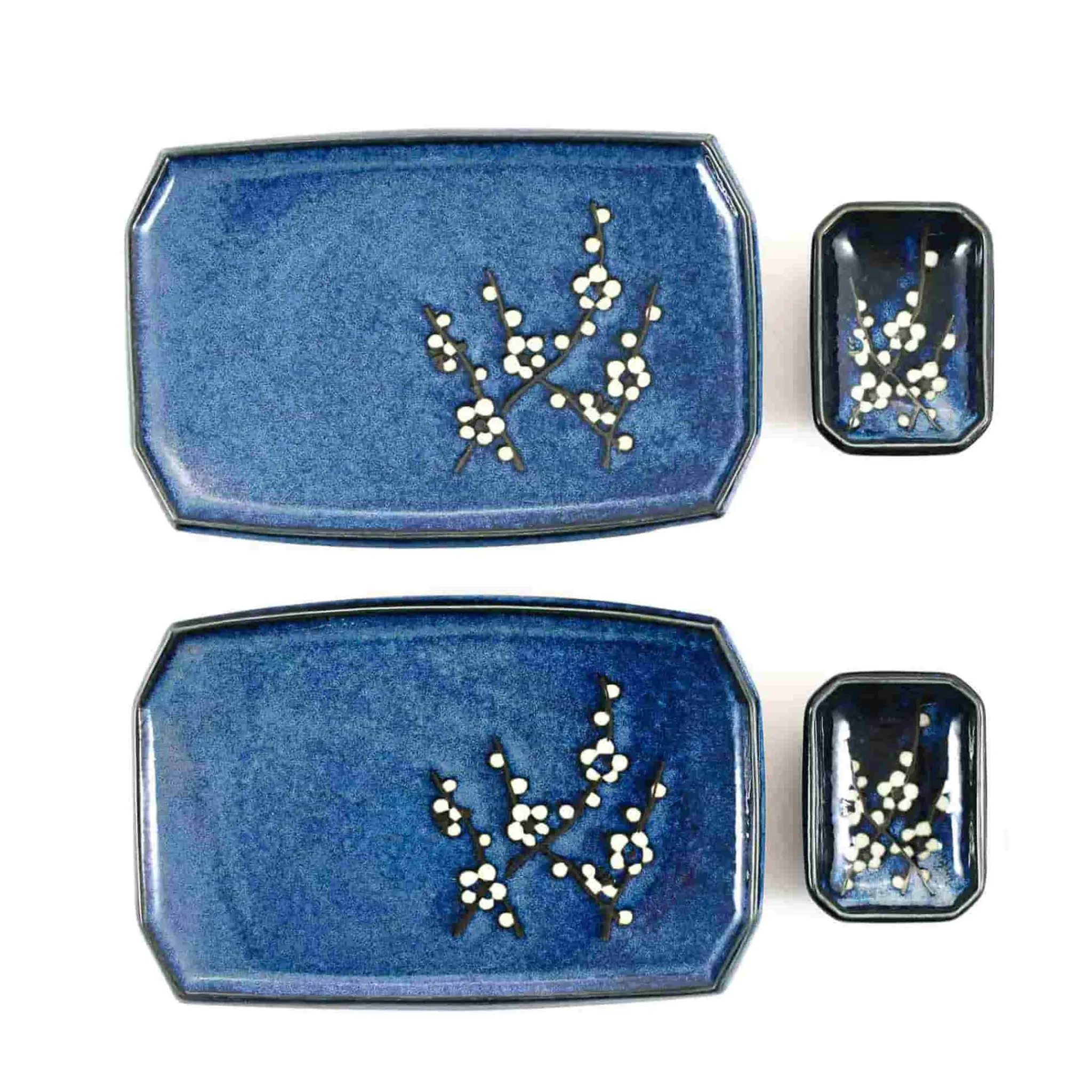 Online Blue Sakura Sushi Serving Set Tableware Brands|Japanese Ingredients