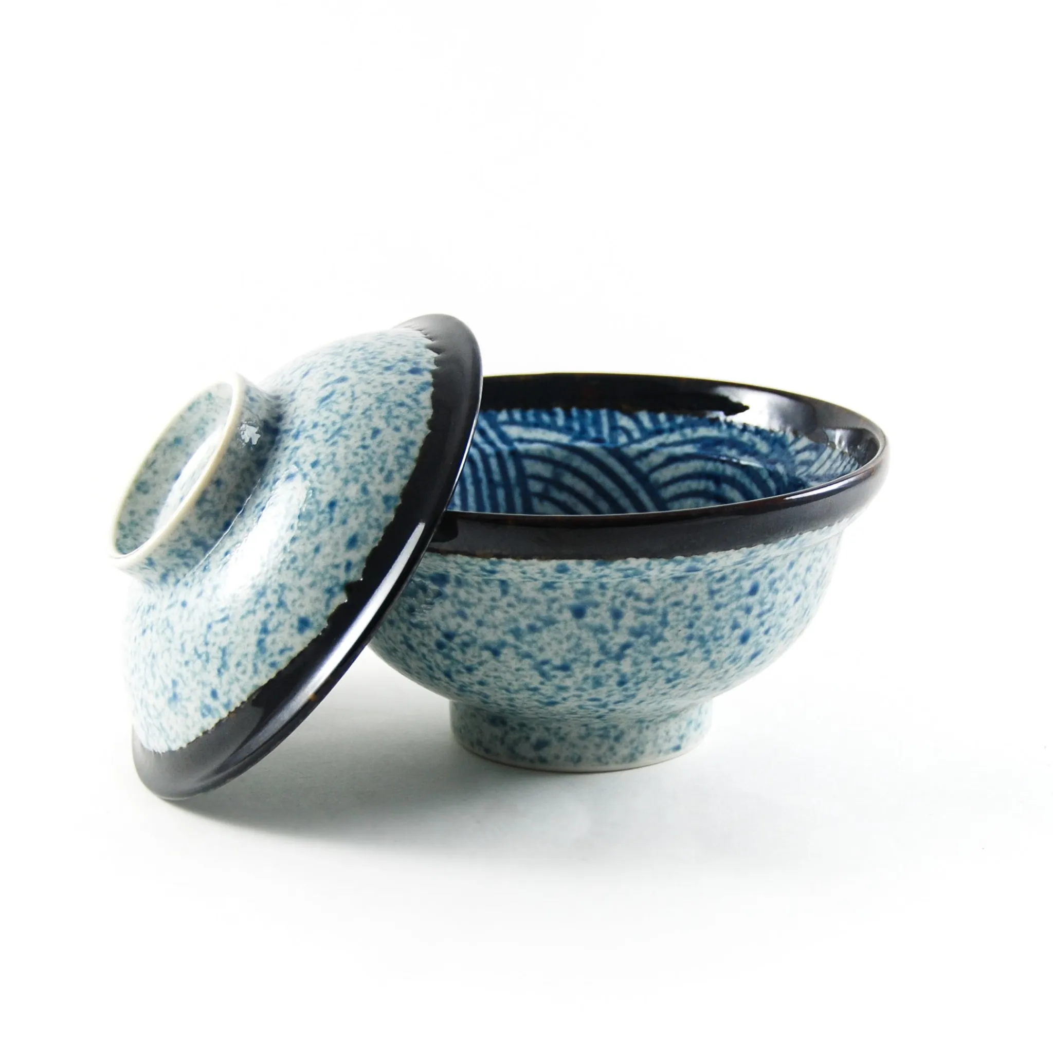 Hot Blue Wave Covered Bowl, 15.7cm Tableware Brands|Japanese Ingredients