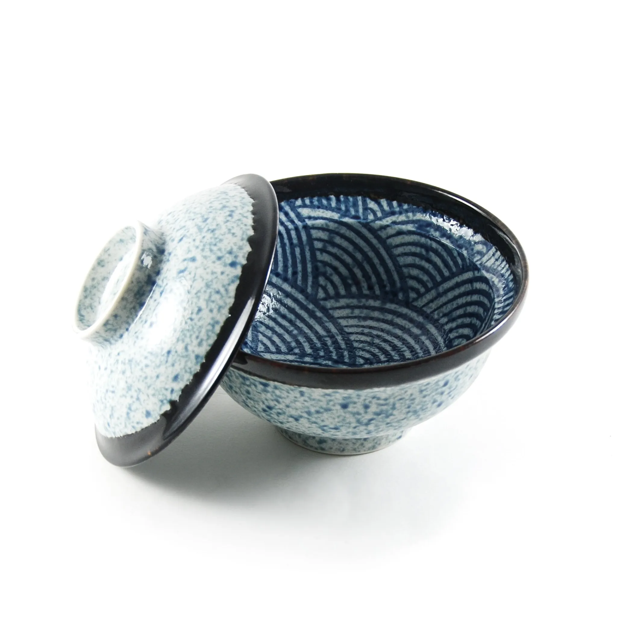 Hot Blue Wave Covered Bowl, 15.7cm Tableware Brands|Japanese Ingredients