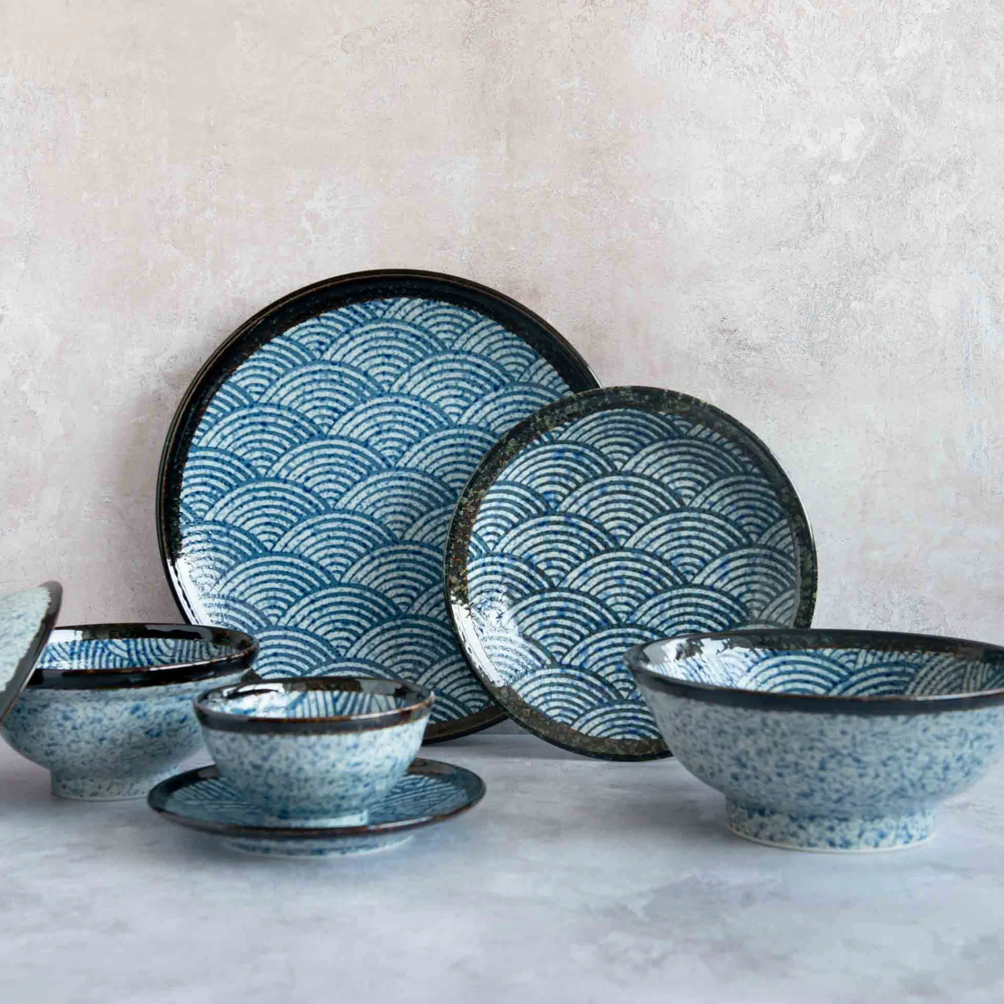 Clearance Blue Wave Dinner Plate, 29cm Tableware Brands|Japanese Ingredients