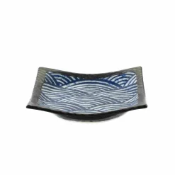 Clearance Blue Wave Small Square Plate, 13.5cm Tableware Brands|Japanese Ingredients