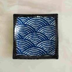 Clearance Blue Wave Small Square Plate, 13.5cm Tableware Brands|Japanese Ingredients