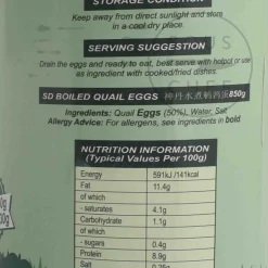 Sale Boiled Quail Eggs, 850g Vegetables|Ingredients Brands