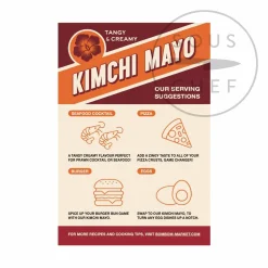 Hot Bombom Korean Kimchi Mayo, 185g Ingredients Brands|Korean Ingredients