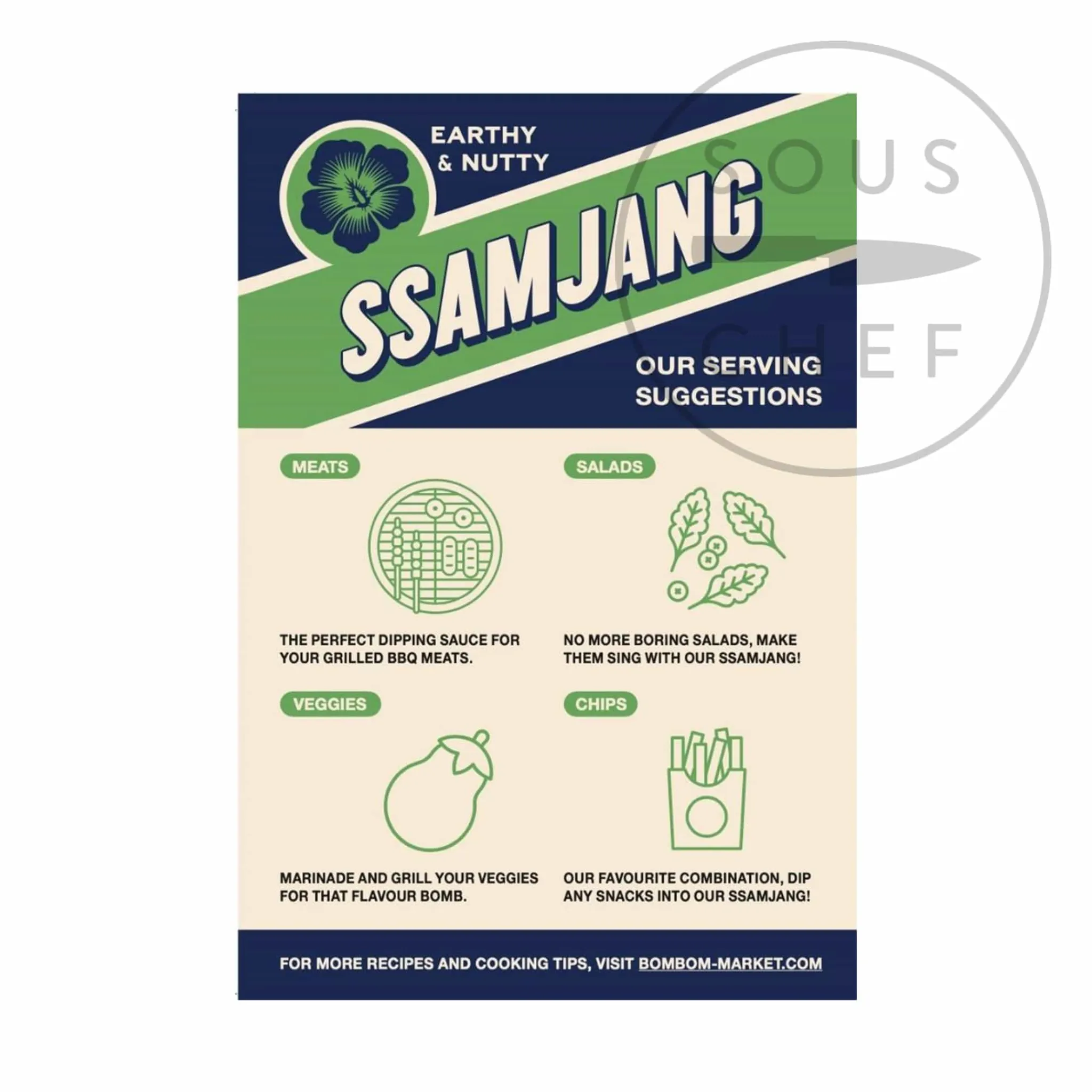 New Bombom Korean Ssamjang Seasoned Soybean Sauce, 200g Ingredients Brands|Korean Ingredients