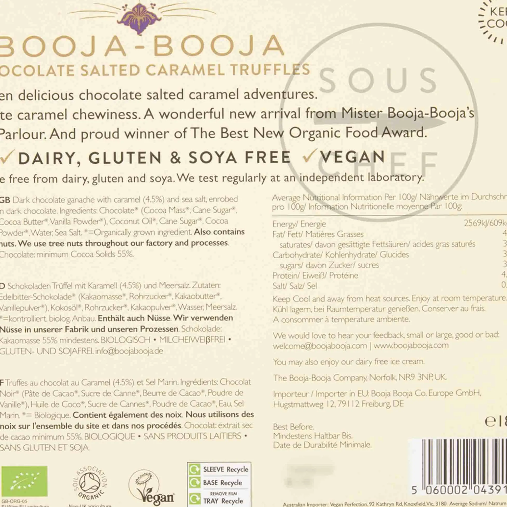 Best Chocolate Salted Caramel Truffles, 184g Ingredients Brands|Made In The Uk