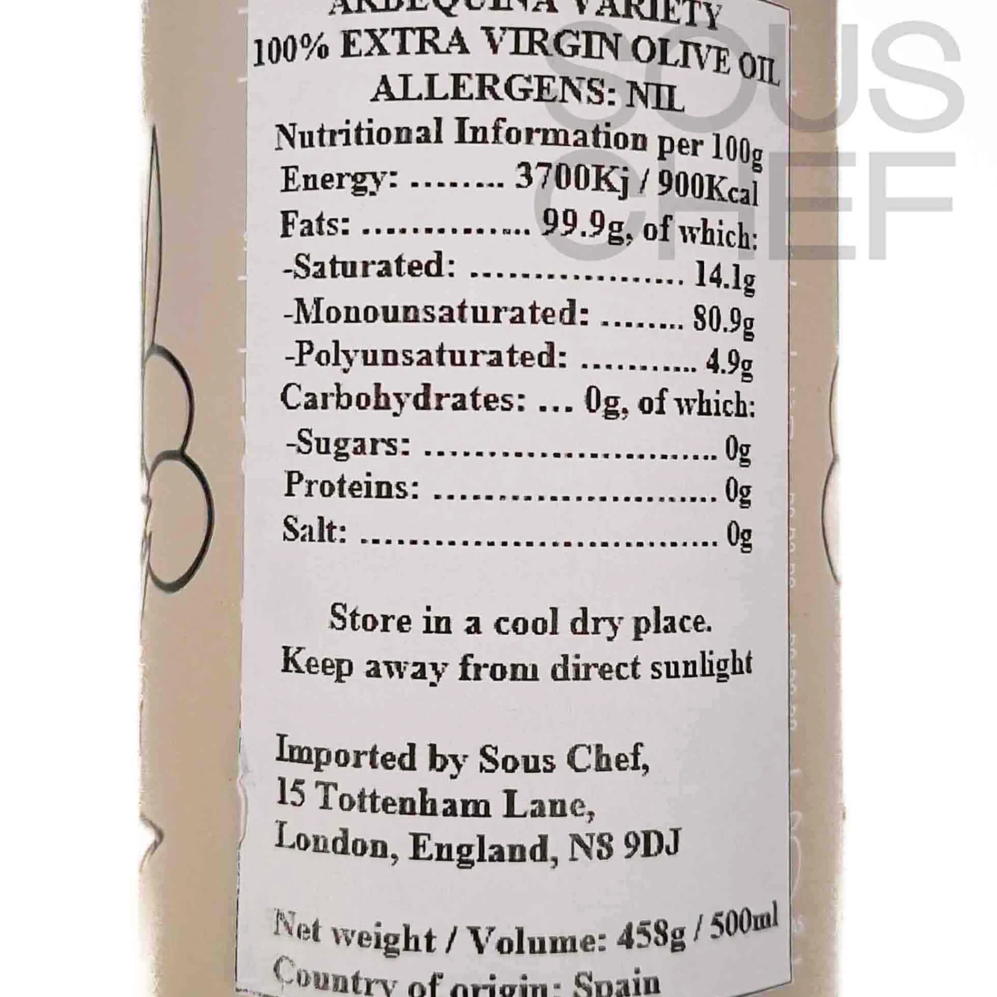 Discount Arbequina Extra Virgin Olive Oil, 500ml Ingredients Brands|Spanish Ingredients