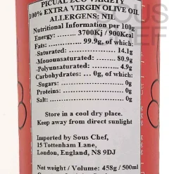 Online Picual Organic Extra Virgin Olive Oil, 500ml Ingredients Brands|Spanish Ingredients