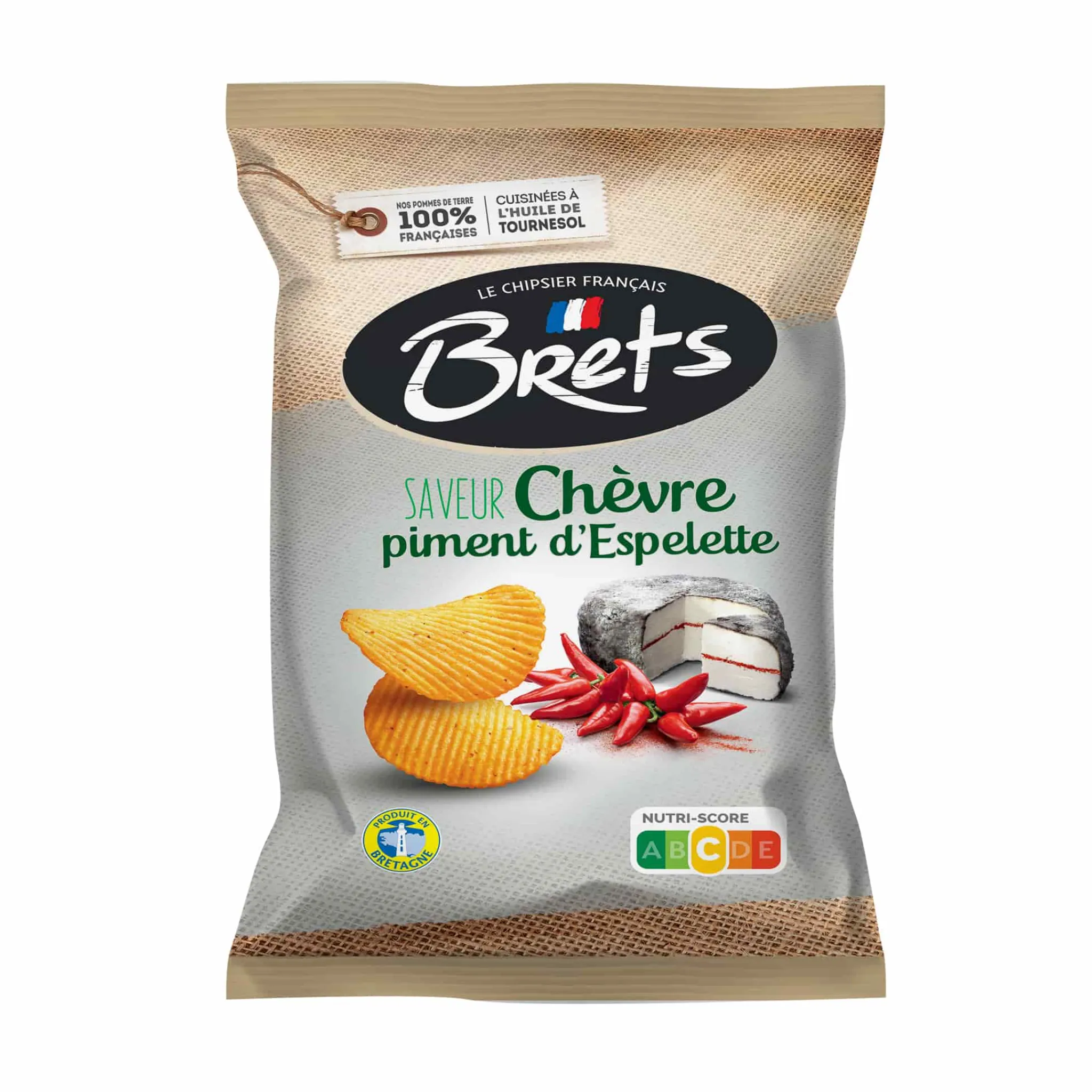 Discount Bret's Goat Cheese & Espelette Pepper Crisps, 125g Ingredients Brands|Snacks