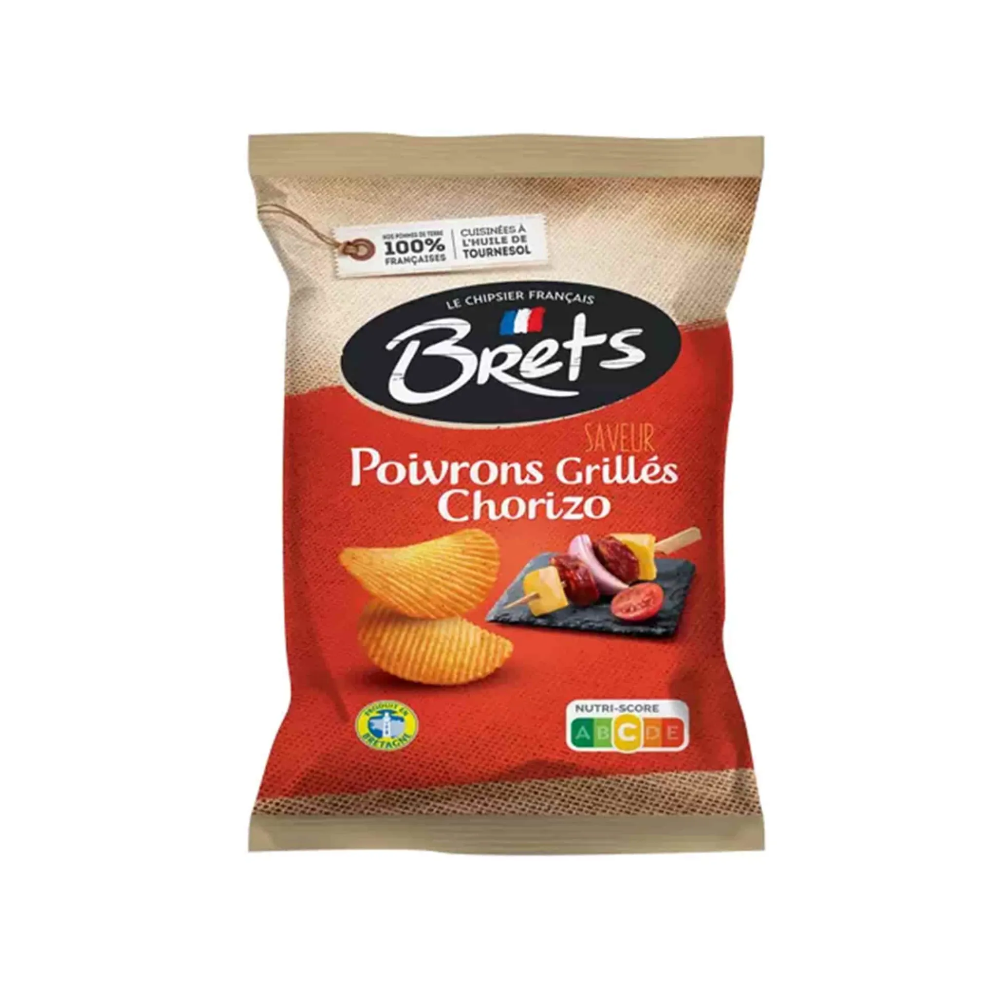 Online Bret's Grilled Pepper Chorizo Crisps, 125g Ingredients Brands|Snacks