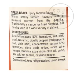 Hot Salsa Brava, Spicy Tomato Sauce 315g Ingredients Brands|Spanish Ingredients