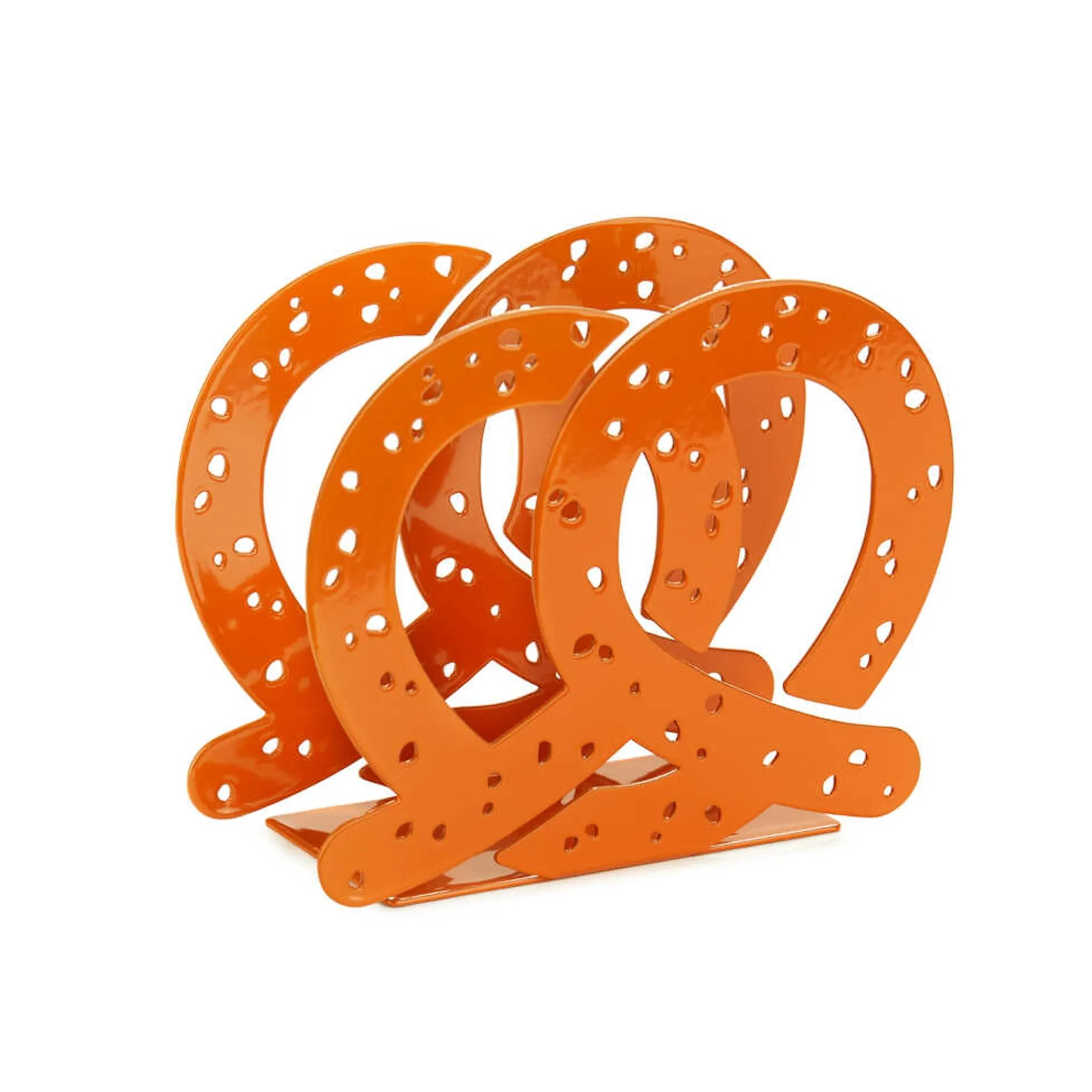 Hot Brown Pretzel Metal Napkin Holder Tableware Brands
