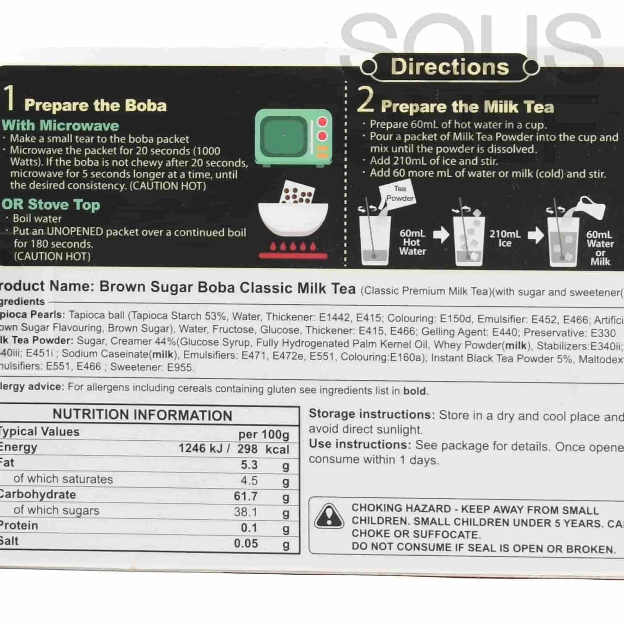 Clearance Brown Sugar Boba Classic Milk Tea Kit, 3 sets Ingredients Brands|Drinks